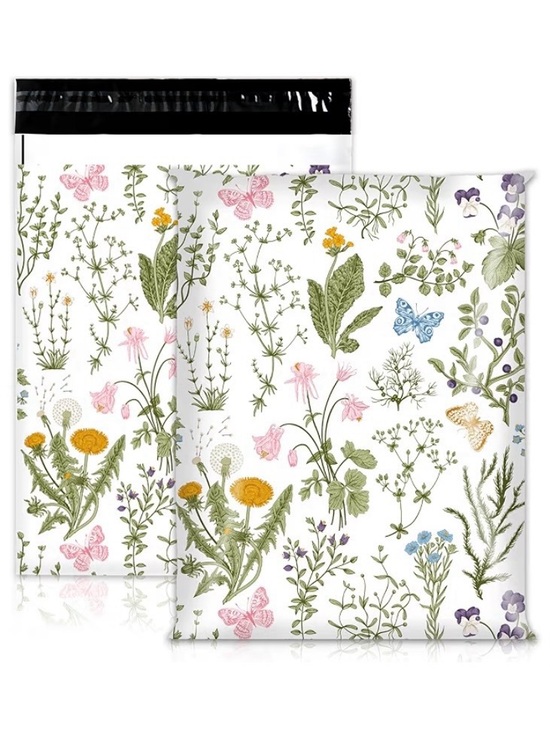 Other - 10Pk 10x13 Vintage Wildflowers & Butterflies Poly Mailers